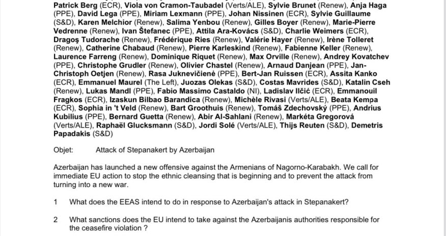 Avropa Parlamenti üzvü Avropa İttifaqını Azərbaycana qarşı hərəkətə çağırır