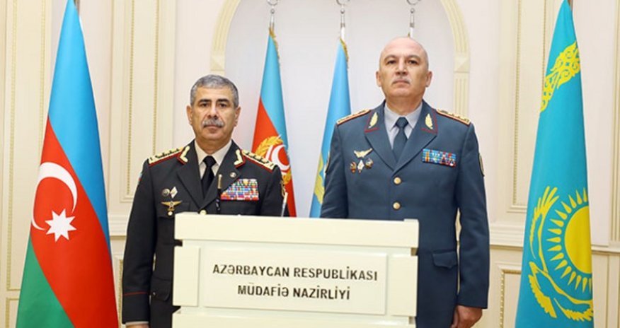 Azerbaijan, Kazakhstan ink military cooperation plan