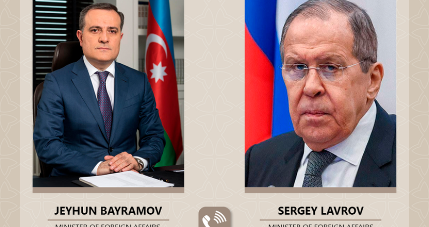 Ceyhun Bayramov Lavrovla “3+3” regional platformasını müzakirə edib