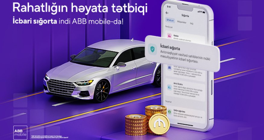 Avtomobillərin icbari sığortası ABB mobile-da