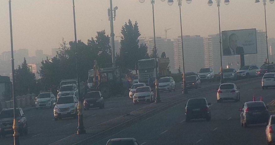 Bakıda bu yolda təmir işləri aparılır - XƏBƏRDARLIQ