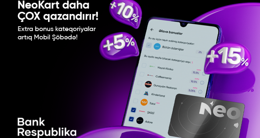 NeoKart ilə artıq Extra Bonuslar qazana biləcəksiniz!