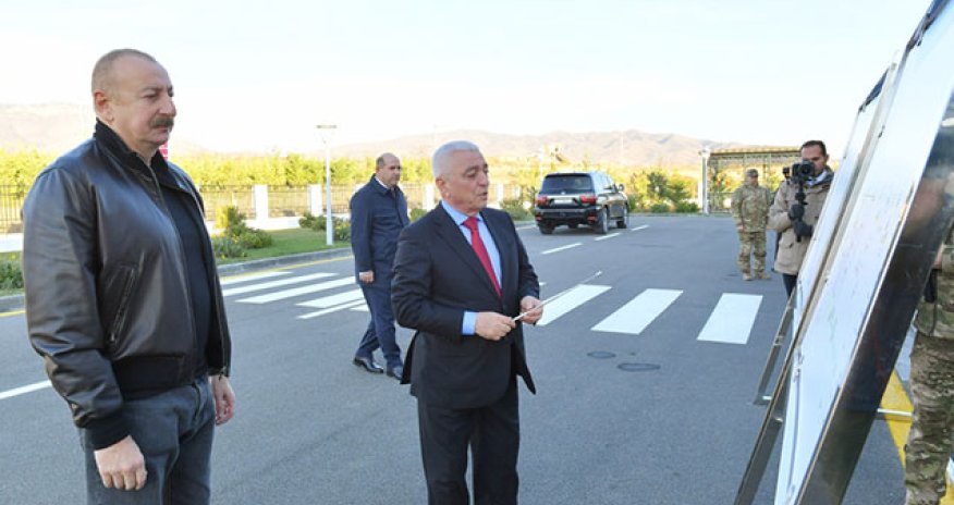 Prezident və xanımı Ağdama səfər edib