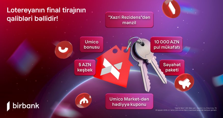 Завершился финальный тираж лотереи «10 001 подарок» от Birbank: объявлен победительквартиры