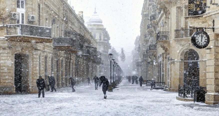 Snow forecasted in Baku tomorrow