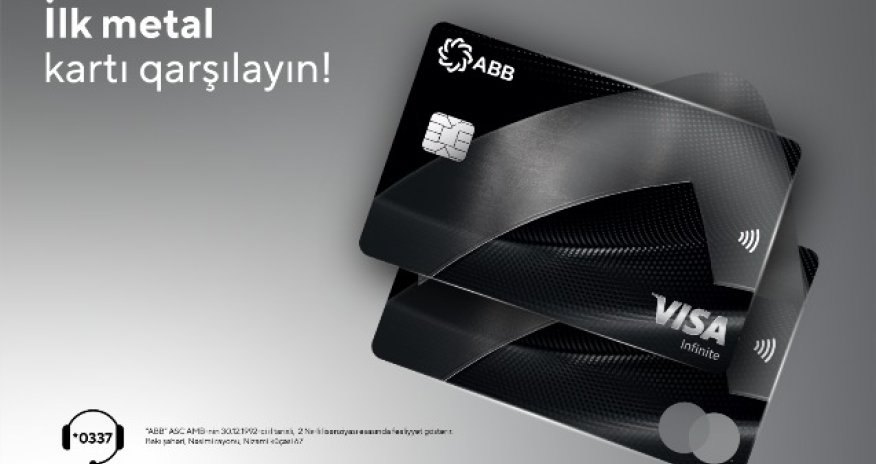 ABB ilk metal ödəniş kartını təqdim edib