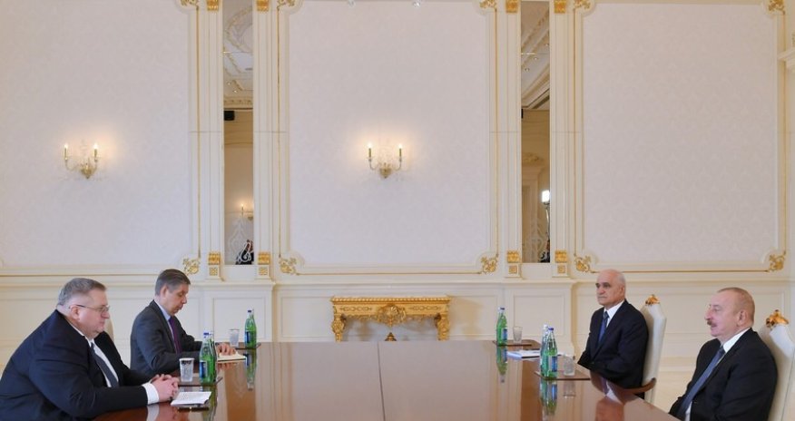 President of Azerbaijan Ilham Aliyev receives Deputy Prime Minister of Russia Alexei Overchuk