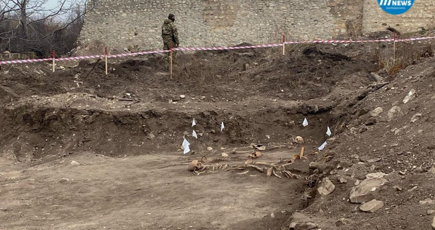 Əsgəran qala divarlarının yaxınlığında kütləvi məzarlıq aşkarlanıb - Foto/Video