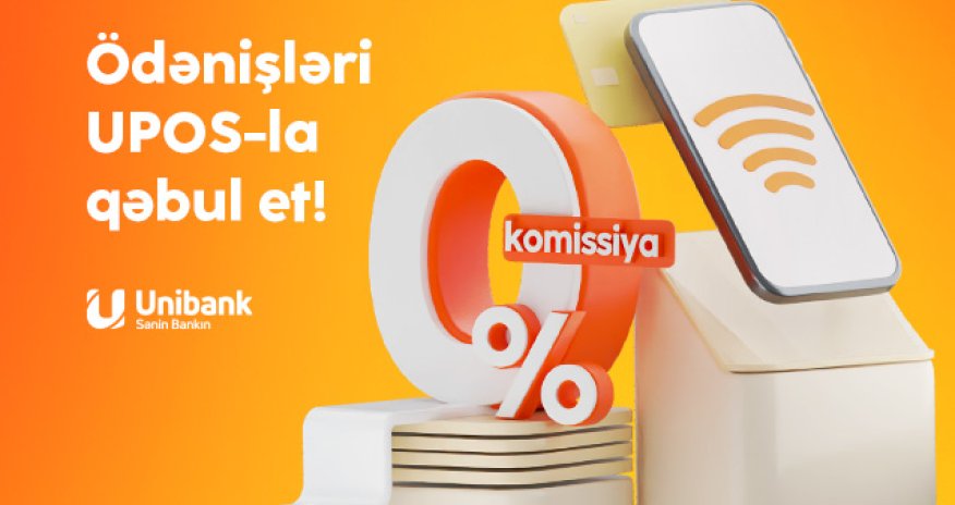Unibank UPOS xidmətini biznes sahibləri üçün komissiyasız etdi