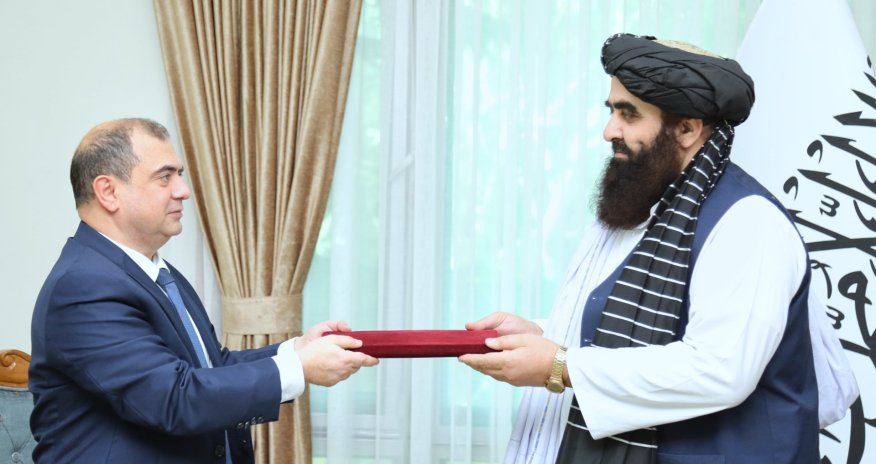 Səfir İlham Məmmədov Kabildə Taliban XİN rəhbəri ilə görüşüb