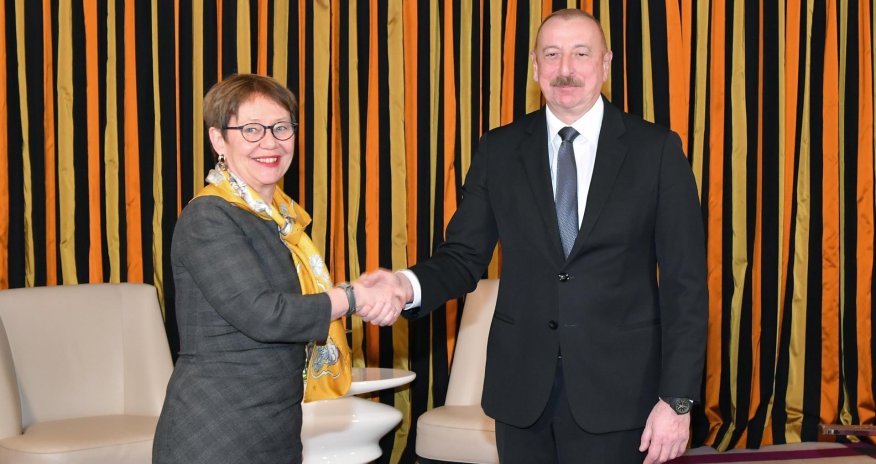 İlham Əliyev Münxendə Avropa Yenidənqurma və İnkişaf Bankının prezidenti ilə görüşüb