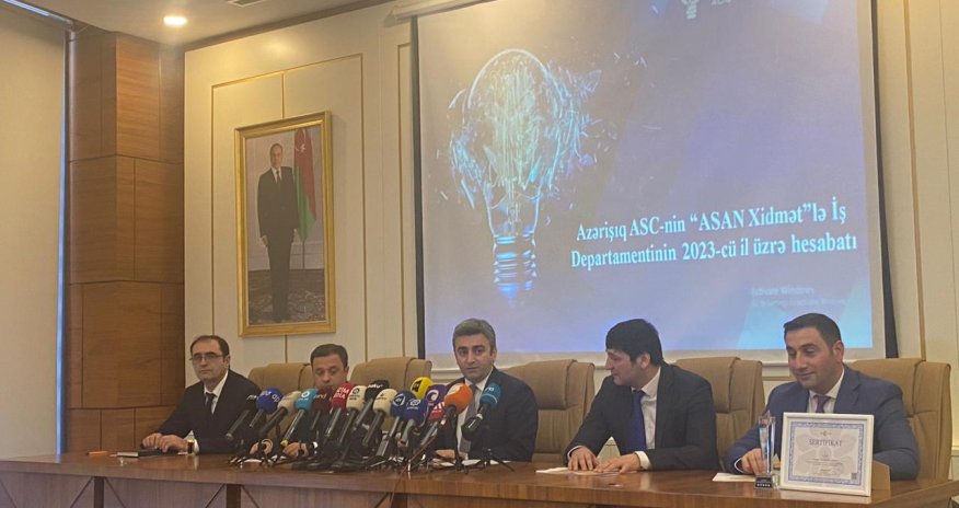 Ötən il ASAN Xidmətlə İş Departamenti 323601 müraciət daxil olub
