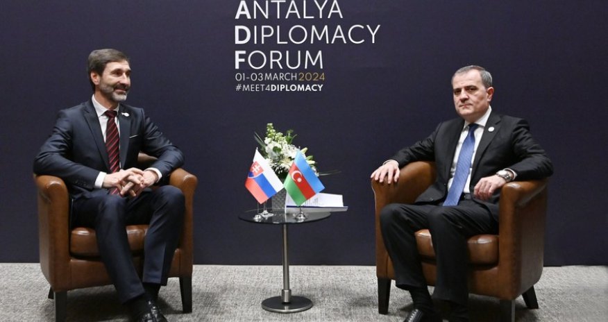 Джейхун Байрамов обсудил перспективы сотрудничества со словацким коллегой в Анталии