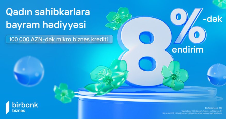 Birbank Biznes-dən qadın sahibkarlara özəl 8 Mart hədiyyəsi