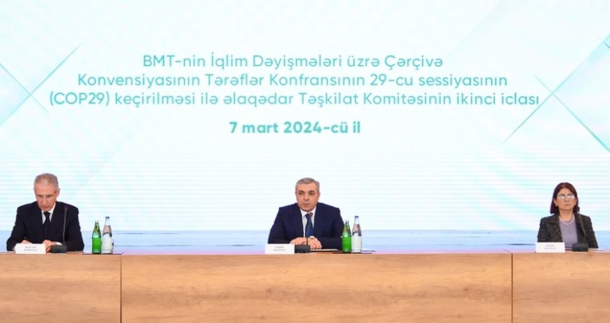 COP29 ilə əlaqədar Təşkilat Komitəsinin ikinci iclası keçirilib