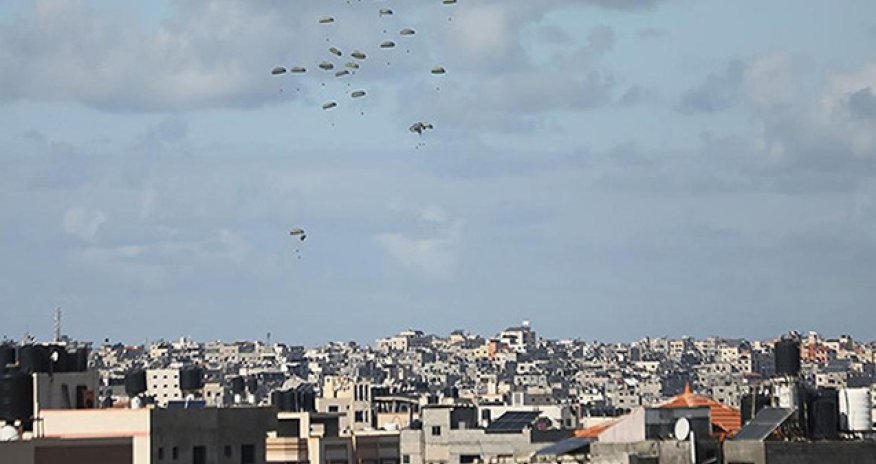 Qəzzaya 5-ci dəfə hava yolu ilə yardım çatdırdırılıb