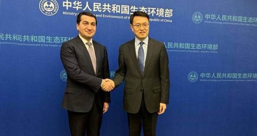 Hacıyev Çjao İnminlə görüşüb