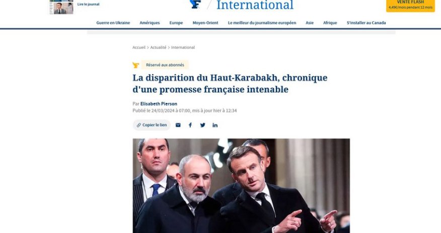 Makronun anti-Azərbaycan planı iflasa uğrayıb - Le Fiqaro