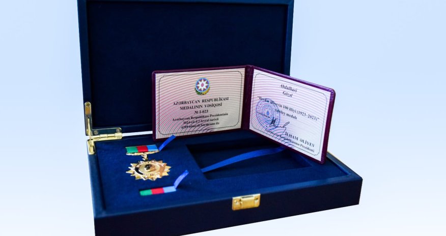 Abdolbari Gozal “Heydər Əliyevin 100 illiyi (1923-2023)” yubiley medalı ilə təltif olunub