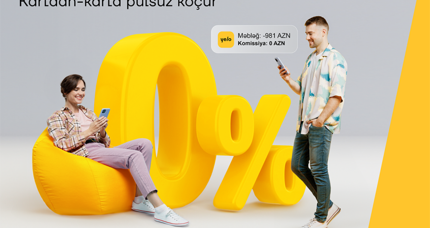Yelo kartları ilə ölkədaxili bütün kartlara pulsuz köçürmələr
