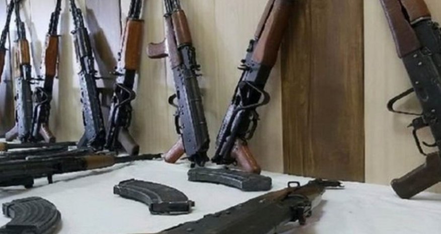 Assault rifles, grenades, and grenade launcher found in Khankandi