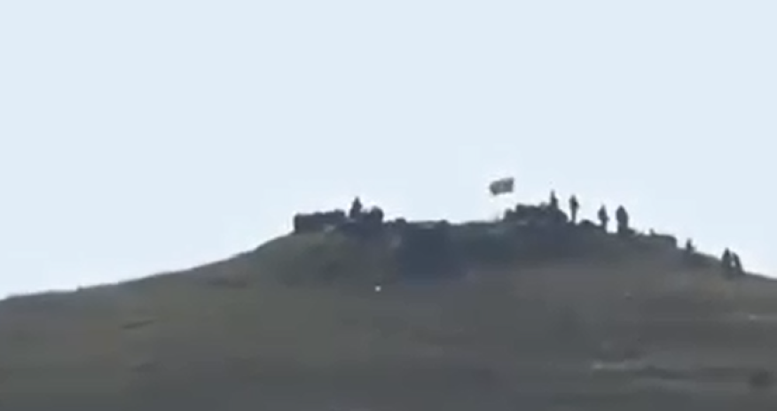 Qazaxın azad edilən kəndində Azərbaycan bayrağı qaldırılıb - Video