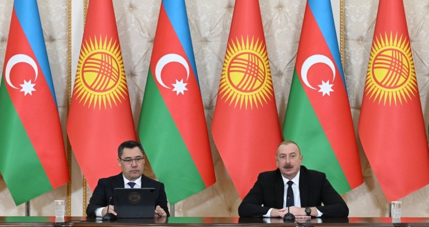 Azərbaycan və Qırğızıstan prezidentləri mətbuata bəyanatlarla çıxış ediblər - YENİLƏNİB