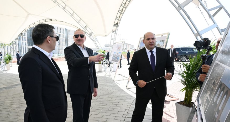 Əliyev və Japarov Ağdama gedib