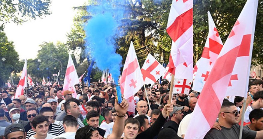 Tbilisidə “Xarici agentlər haqqında” qanuna dəstək aksiyası keçirilir