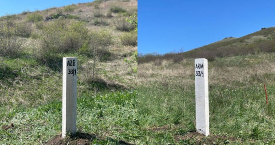 Azərbaycanla Ermənistan arasında 40 sərhəd dirəyi quraşdırılıb