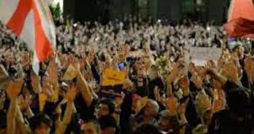 В Тбилиси прошел самый массовый митинг противников законопроекта об иноагентах