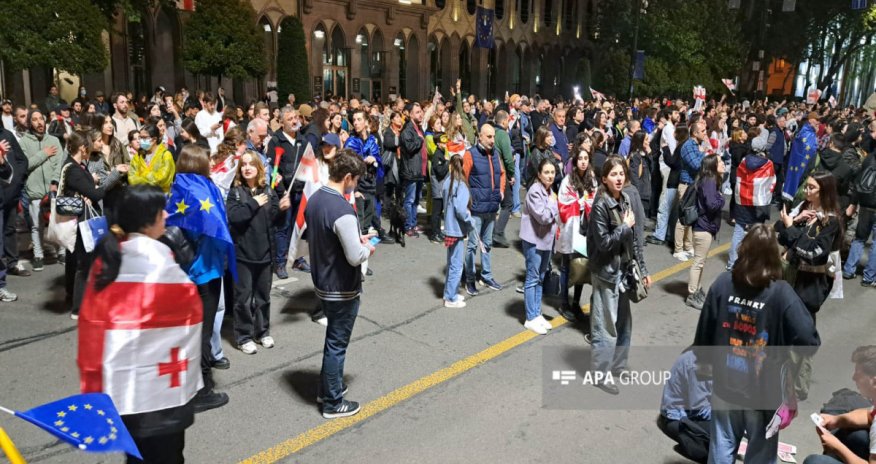 Aİ ölkələrinin xarici işlər nazirləri də Tbilisidə aksiyaya qatılıb - Yenilənib