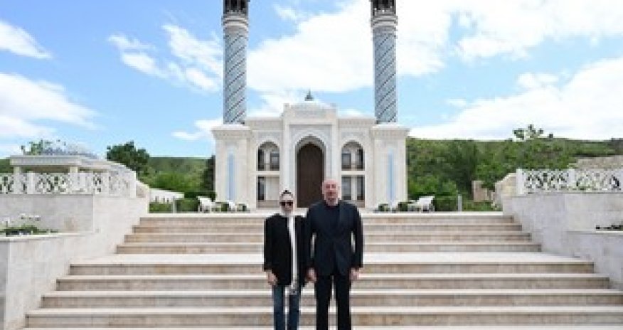 Prezident və xanımı Zəngilan məscidinin açılışında iştirak ediblər - Yenilənib