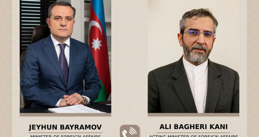 Jeyhun Bayramov and Ali Bagheri Kani speak on phone