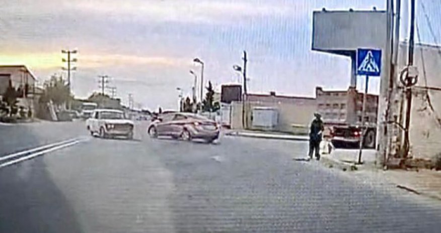 Kürdəxanıda əks yola çıxan “Hyundai” sürücüsü ağır qəza törədib - Video