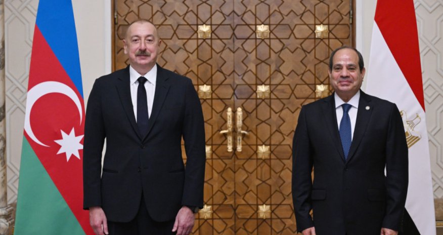 Президенты Азербайджана и Египта выступили с заявлениями для прессы