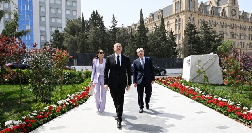 Prezident və xanımı Botanika İnstitutunun yeni binasının açılışında iştirak edib