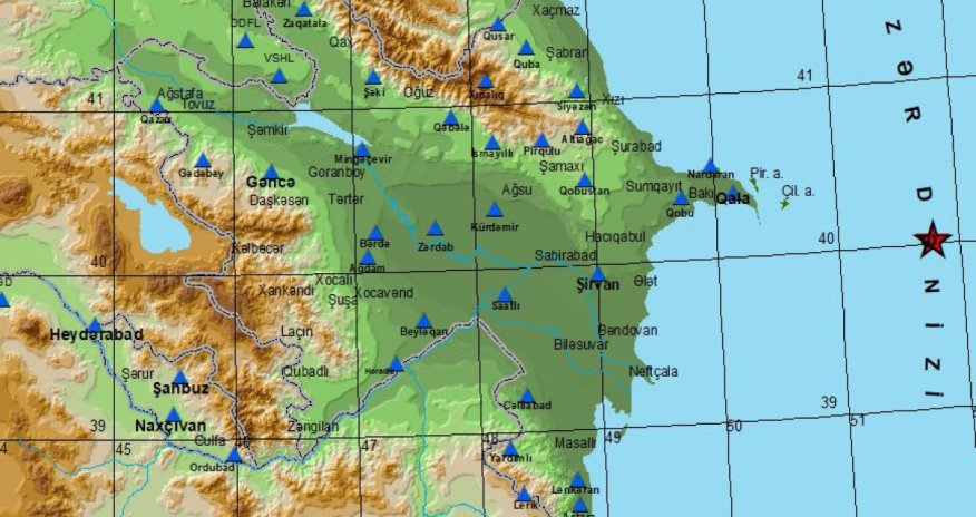 В Каспийском море произошло землетрясение