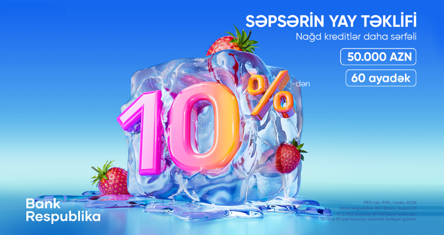 “Bank Respublika”dan SƏPSƏRİN kredit şərtləri!