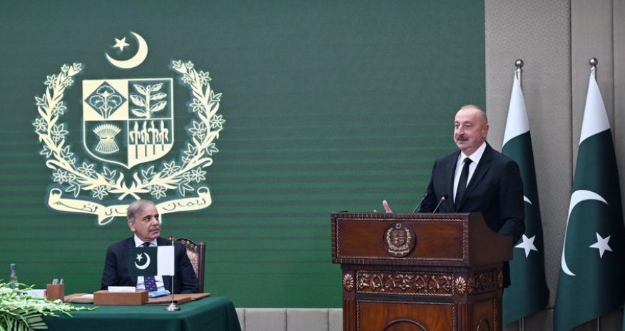 İlham Əliyev və Şahbaz Şərif mətbuata bəyanatlarla çıxış ediblər - Yenilənib