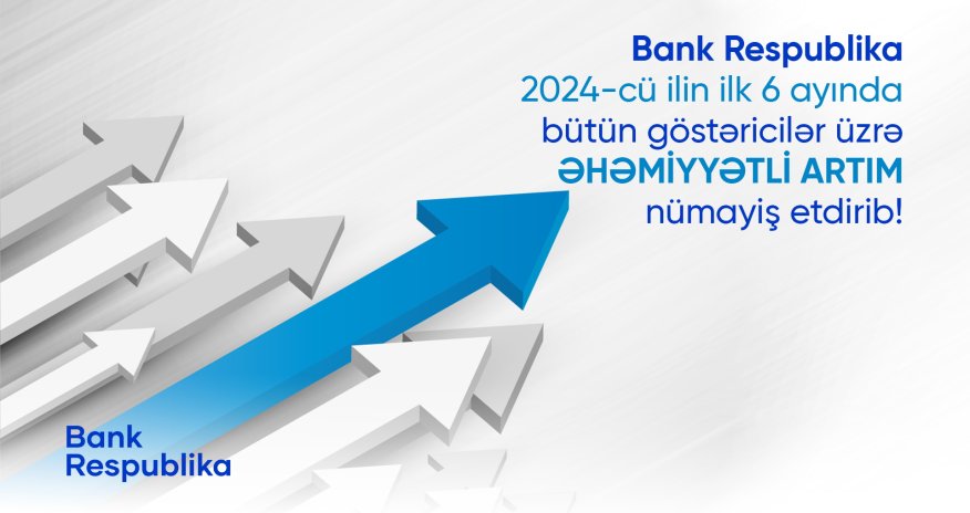 Bank Respublika inkişaf tempini əhəmiyyətli dərəcədə artıraraq yüksək nəticələr əldə edib