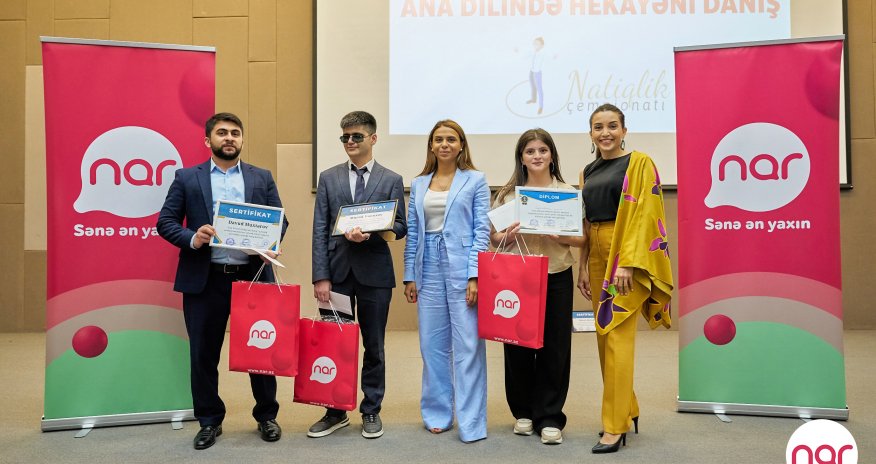 “Nar”ın dəstəyi ilə Azərbaycan əlifbası və Azərbaycan dili günündə natiqlik çempionatının qalibləri mükafatlandırıldı