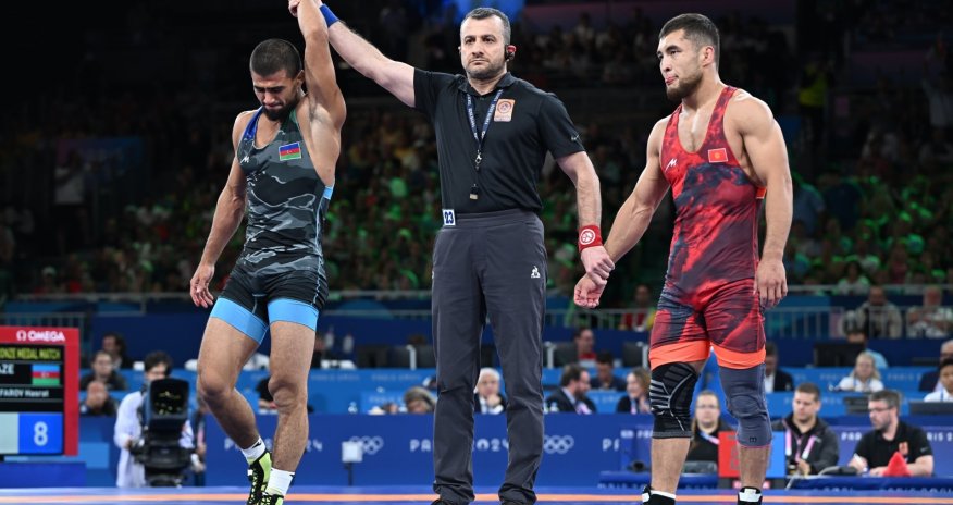 Paris-2024: Azərbaycan güləş yarışlarında ilk medalını qazanıb