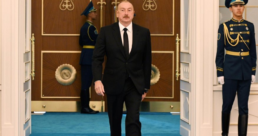 İlham Əliyev Mərkəzi Asiya və Azərbaycan Dövlət Başçılarının görüşündə çıxış edib