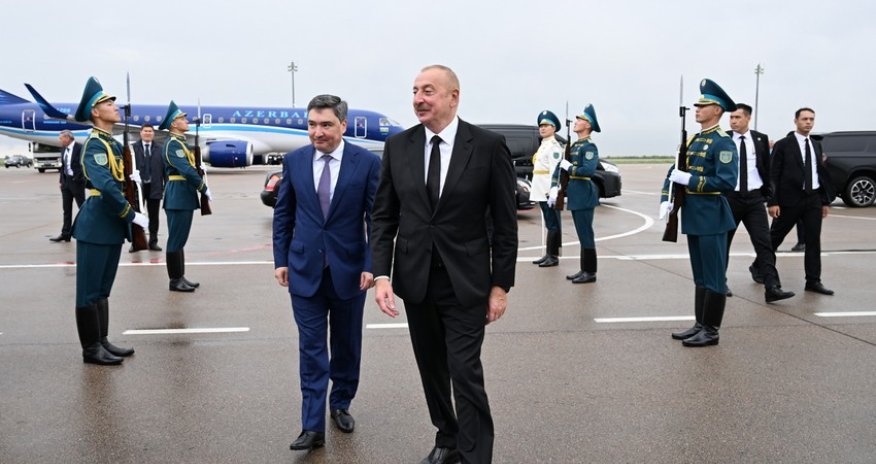 Завершился визит президента Азербайджана Ильхама Алиева в Казахстан