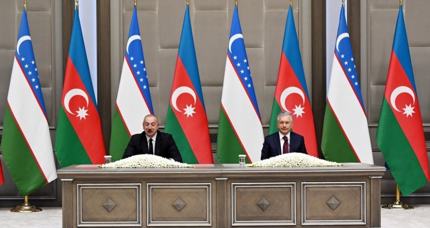 Azərbaycan və Özbəkistan prezidentləri mətbuata bəyanatlarla çıxış ediblər - Yenilənib