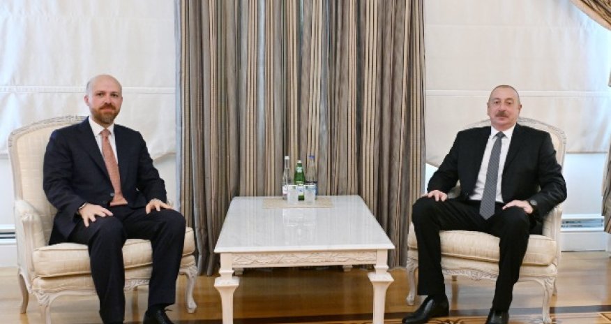 İlham Əliyev Bilal Ərdoğanı qəbul edib