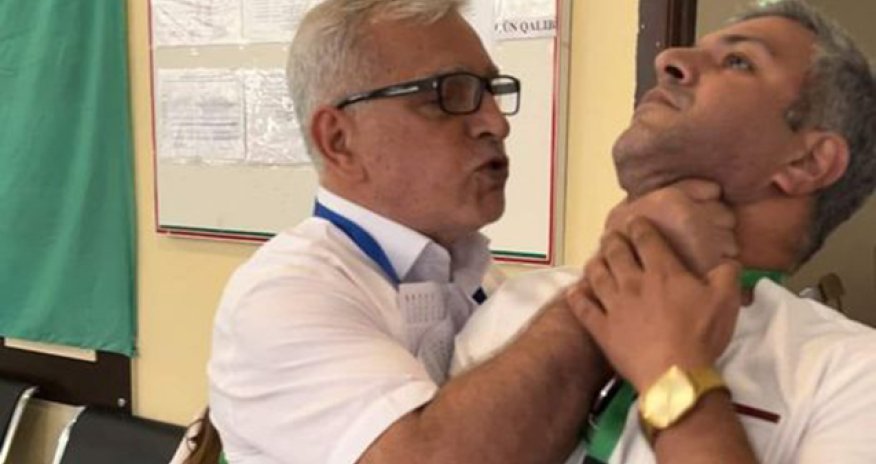 “Müsavat” partiyasının nümayəndəsi müşahidəçini boğmağa çalışıb