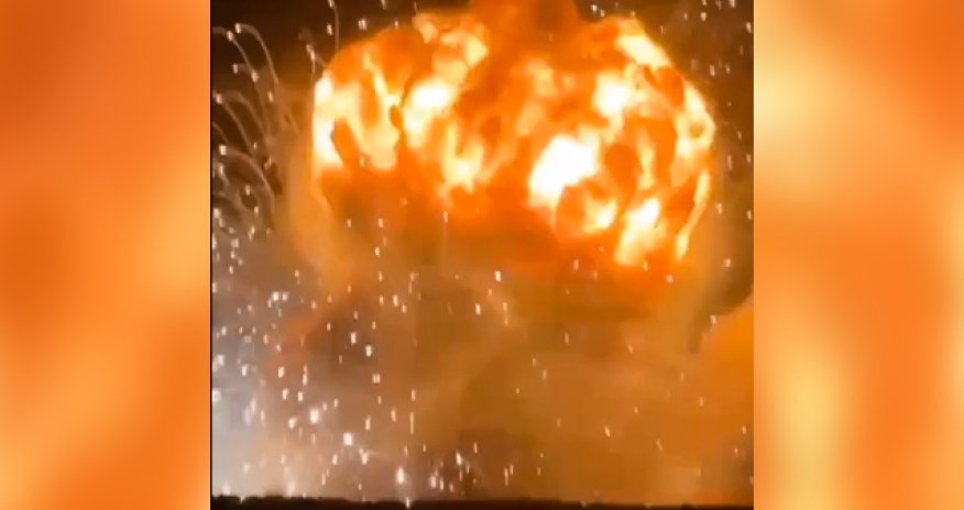 Rusiyanın silah anbarı partladılıb - Video
