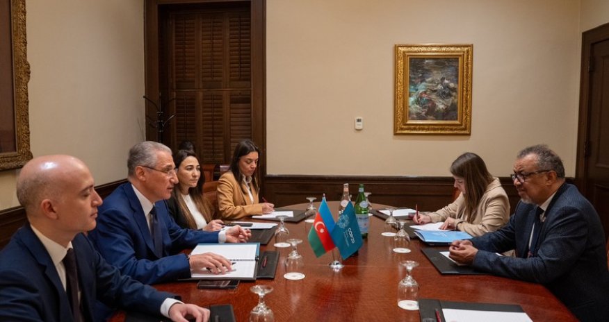 COP29 president mulls impact of climate change on health systems with WHO chief